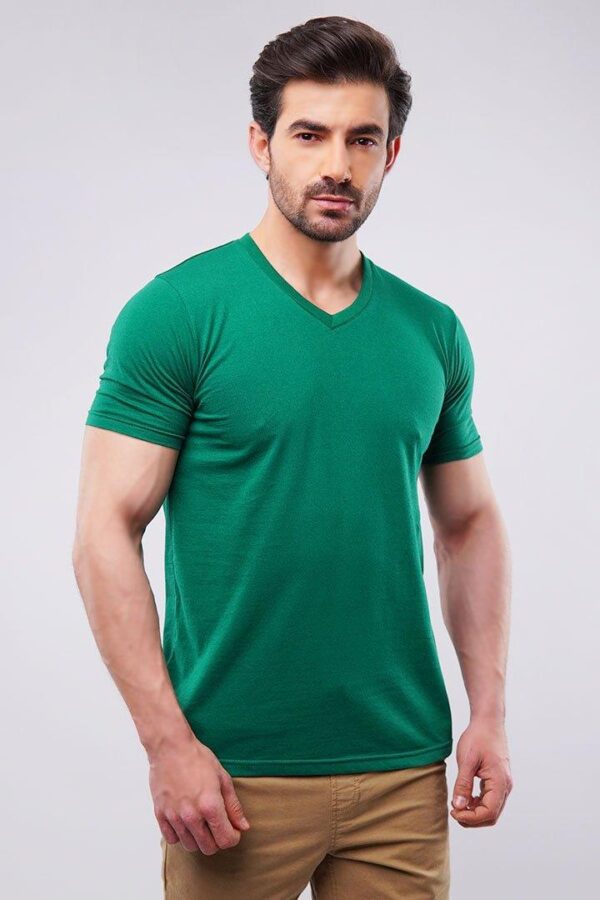 Green V-Neck T-Shirt